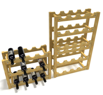 Vin en bois racks modle 3D
