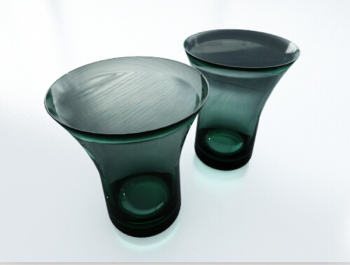Modle 3D de verre vert