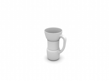 Tasse blanche modle 3D