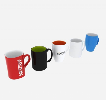 Multicolor caf en cramique tasse de modle 3d