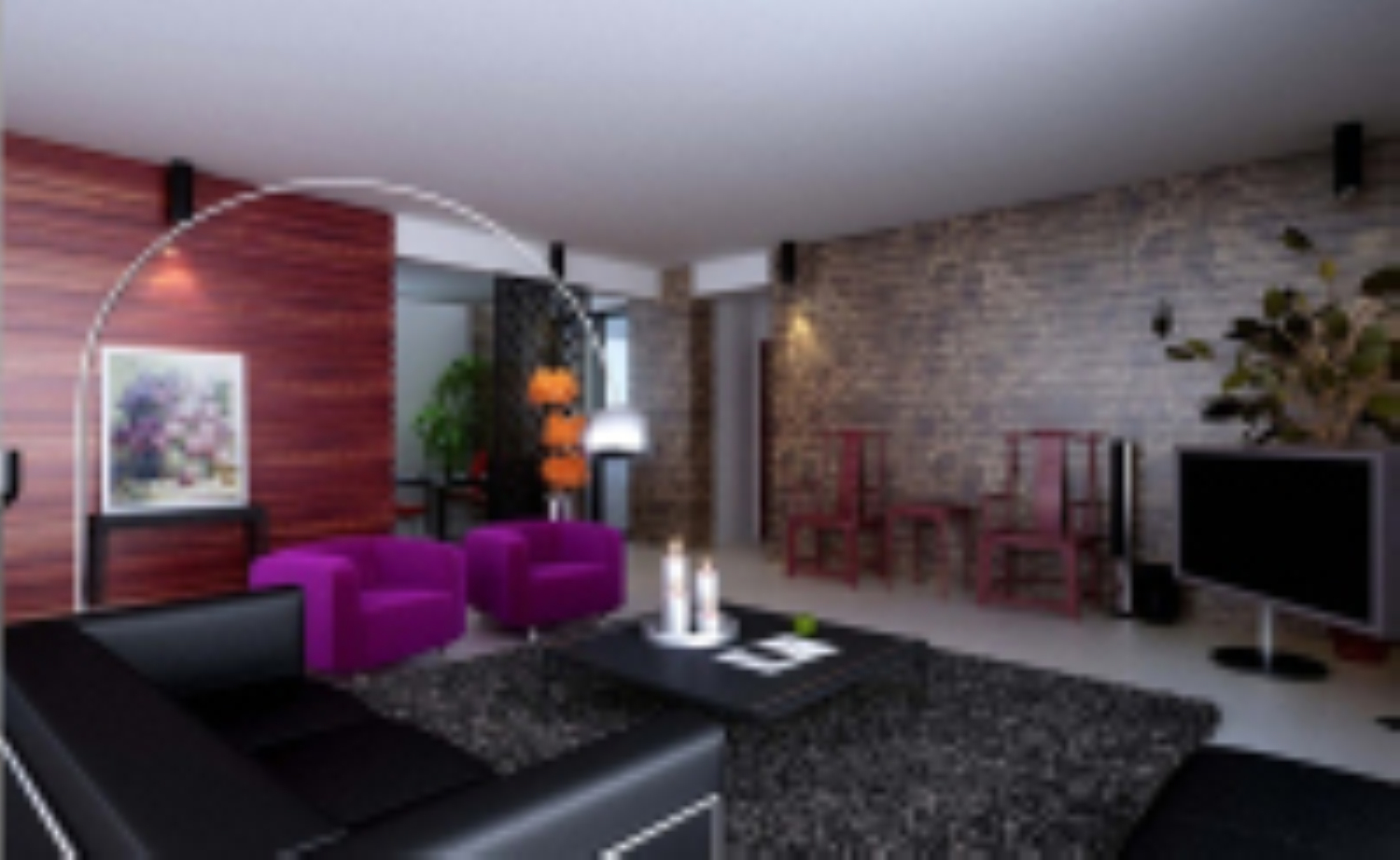 Creative modle 3d dcoration salon