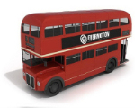 Modle 3D de rouge double-decker bus