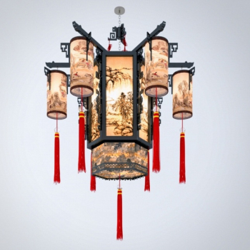 Lustre ancien modle 3d hexagonale