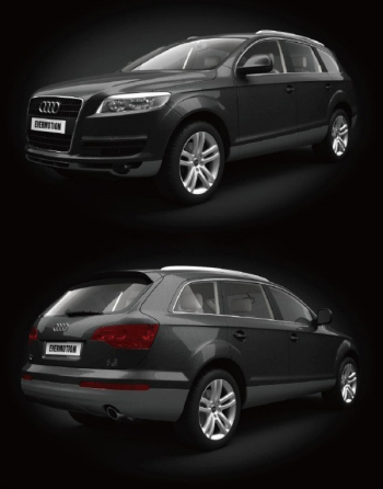 Modle 3d berline Audi noire
