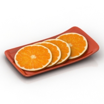 Orange, modle de compote de glace