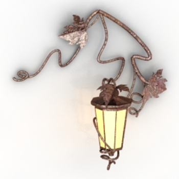 feuille d'or modle de lampe de mur