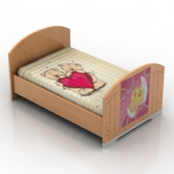 modle mignon de lit enfant rose