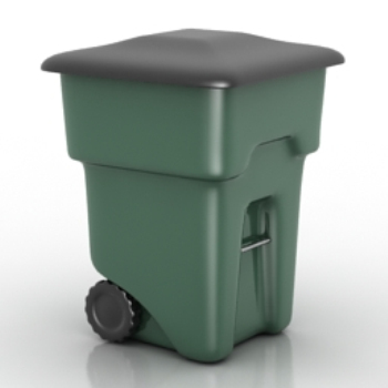 Modle 3D de poubelles  roulettes
