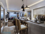 Modle 3D du quartier chic de restaurants combinaison salon