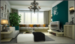 Modle 3D de la salle de sjour style europen de jardin