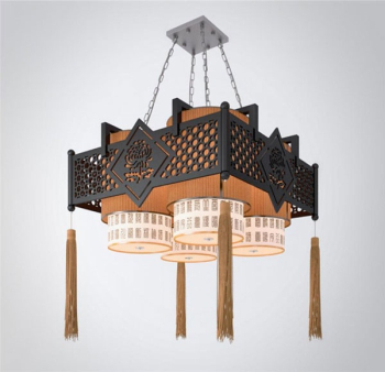 coins de modles 3D des lustres de style chinois classique