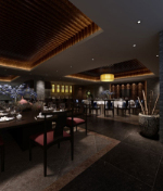 Modle chinois restaurant 3d style rtro