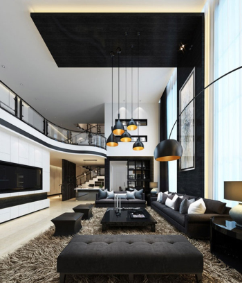 salon modle 3d split-moderne