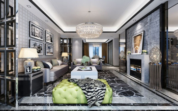 gris salon moderne modle 3D