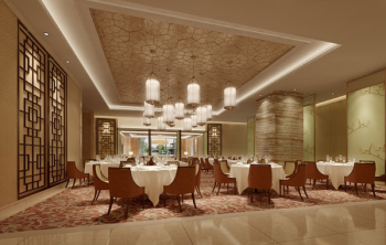 Restaurant chinois salle de banquet modle 3d