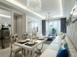 moderne, blanc, modle 3d salon de cration