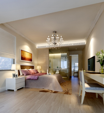 Modle 3d salle de bains d'une chambre moderne intgr