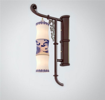 antiquit porcelain mur lampe des modles 3d
