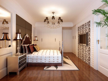 Effet de modle 3D de chambre moderne schma europen et amricain