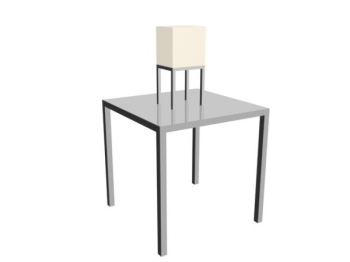 Bureau en forme de modle 3D de la lampe
