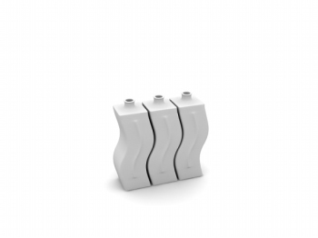 Modle 3D de forme d'onde vase crative
