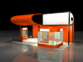 Orange hall d'exposition crative modle 3D