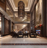 Luxe salon chinois modle 3D