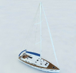 Yacht de luxe modle 3D