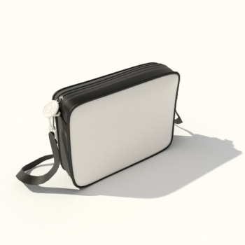 Sac  bandoulire noir et blanc en 3D