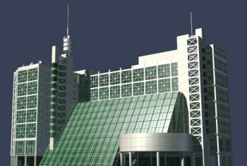 Un bâtiment moderne de modle 3D Technology
