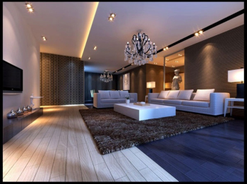 Moderne, lgant grand salon modle 3d
