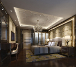 Modle 3D dcoration chambre continental de luxe