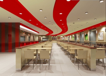 Restaurantes limpias y frescas de comida rpida en 3D