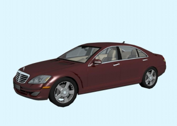 Modles 3D Mercedes rouge fonc