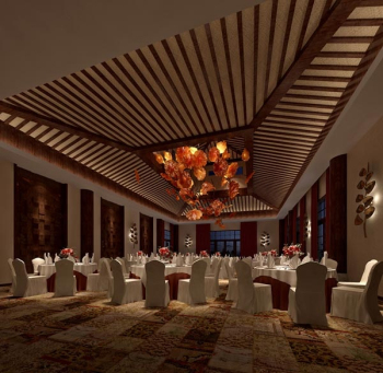 Hôtel salle de banquet en 3D