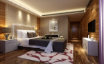 chambre moderne en bois de style modle 3D