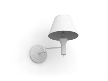 Blanc lampe murale minimaliste modle 3d