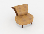 Accueil sofa jaune modle 3d
