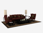 des modles 3d de maison wood association sofa rouge fonc