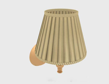 Lampe de mur lampe jaune modle 3d
