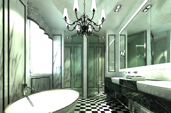 Modle de salle de bains style europen 3d