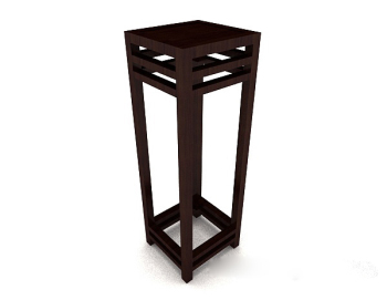 Chinois, flowerpot, meubl, chaise, chaise, 3D, modle