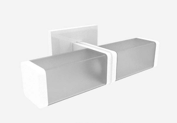 Moderne, gris, simple, 3D, modle, mur, lampe