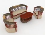 Personnalit, loisir, bois, combinaison, canap, 3D, modle