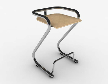 Moderne, simple, mtal, barre, chaises, 3D, modle