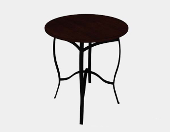 table ronde de brun fonc modle 3d
