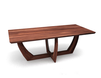 brown table en bois modle 3d