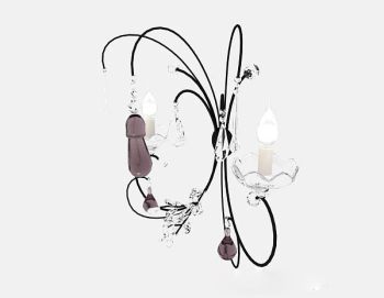 accueil personnalis, lampes cristal mur modle 3d