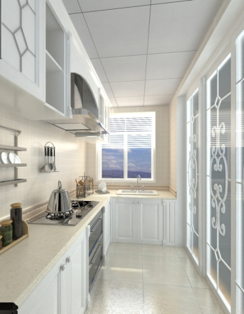 cuisine blanc rendus modles de conception 3D