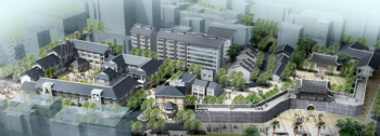 Modle 3d donnant sur les bâtiments de la ville